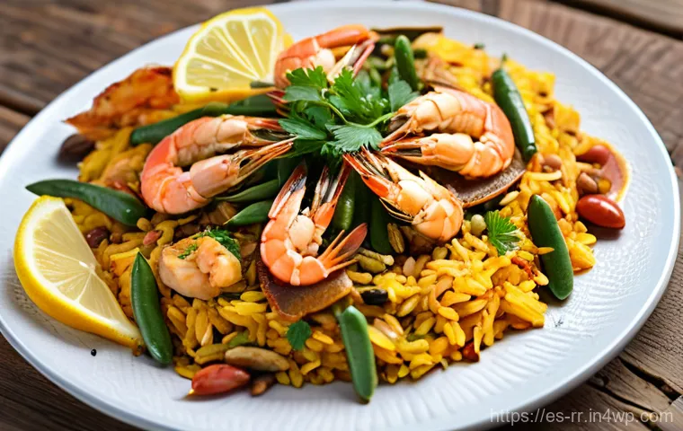 가장 인기 있는 지역특산 음식 TOP 10 - Prompt 1: Mediterranean Paella and Seafood Feast**