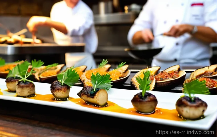 지방별 특산 음식 비교 분석 - **Northern Spanish Culinary Scene:** A lively and warm indoor setting of a traditional "Asador" or a...