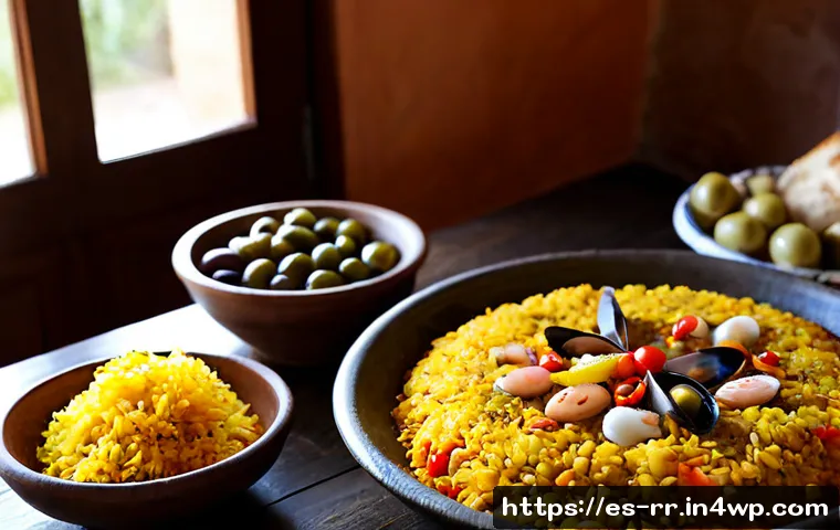 전통 지역특산 음식의 매력 - Photorealistic rustic Spanish countryside kitchen table featuring a clear regional food specialty: a...
